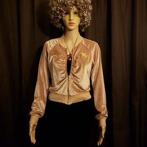 Y2K GOLD Guess Vintage Velour Jacket